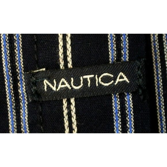 Nautica Button Down Blue Striped Shirt Collared Teen Big Boys 20 Reg Long Sleeve - Picture 8 of 11